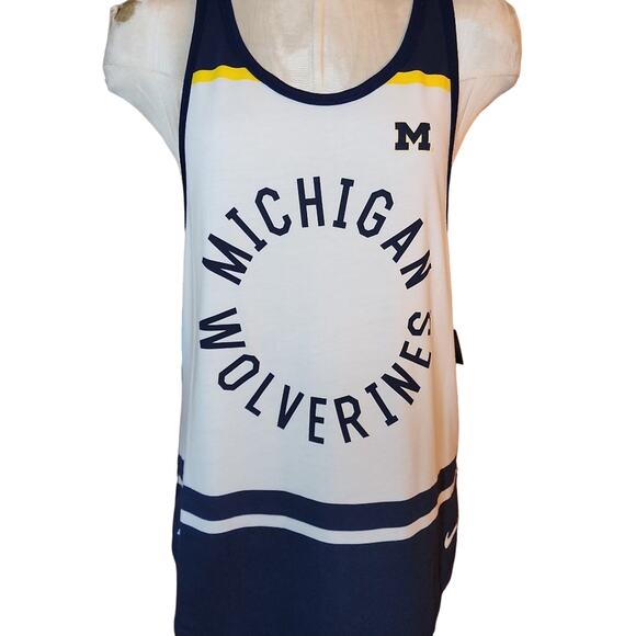 Nike Michigan Wolverines Womens Racerback Tank Size S NEW withtag - Picture 1 of 5
